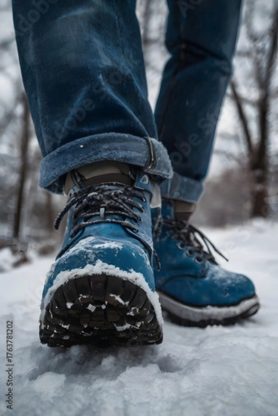 Obraz winter hiking boots