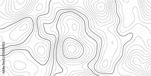 Obraz abstract wavy background. topographic contour background. Topography background. Vector banner. T