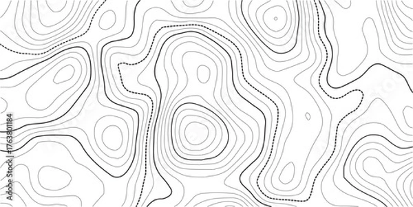 Obraz abstract wavy background. topographic contour background. Topography background. Vector banner. T