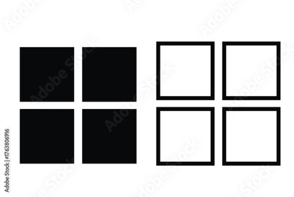 Fototapeta Abstract geometric composition with bold color accents and clean typography