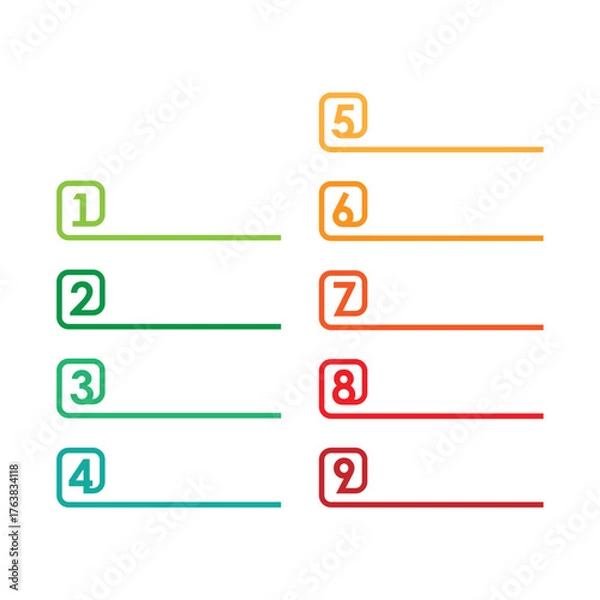 Obraz Design template number for slide presentation 