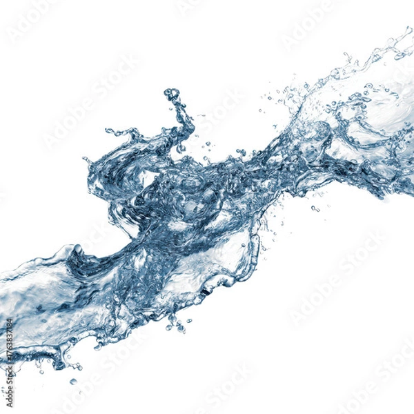 Obraz high-resolution image showing the turbulent flow of water captured in motion, isolated on transparent background