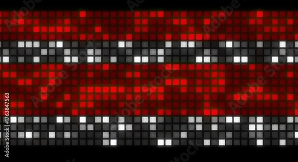 Fototapeta Abstract Red and Gray Square Pattern Background.