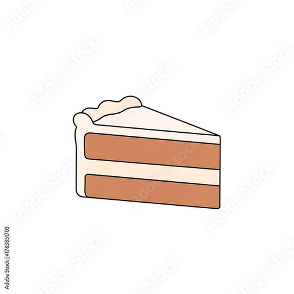 Obraz simple cake illustration