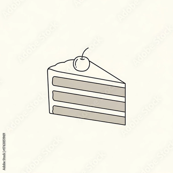 Obraz simple cake illustration