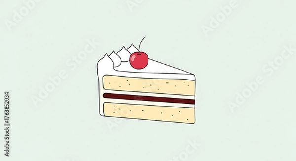 Obraz simple cake illustration