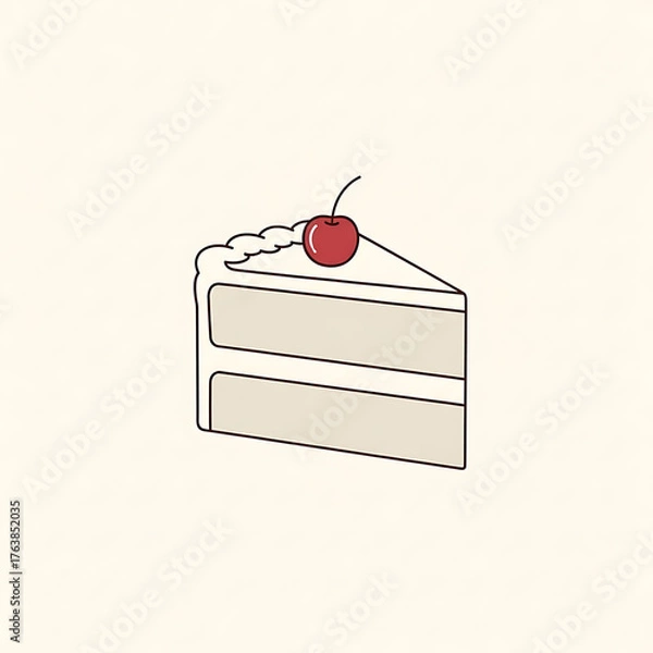 Obraz simple cake illustration