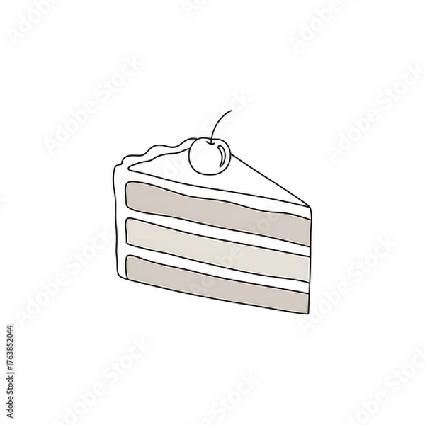 Obraz simple cake illustration