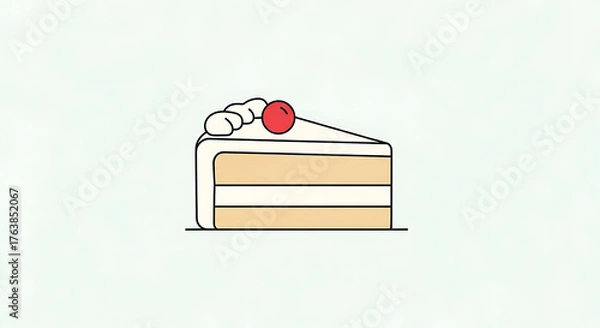 Obraz simple cake illustration