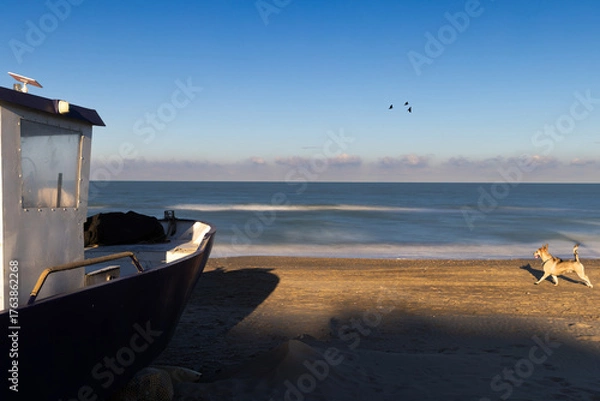 Fototapeta boat on the sea