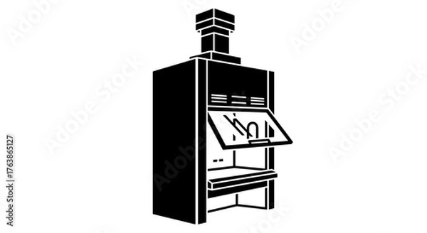 Obraz Illustration of a Fume Hood for Laboratory Safety and Ventilation.