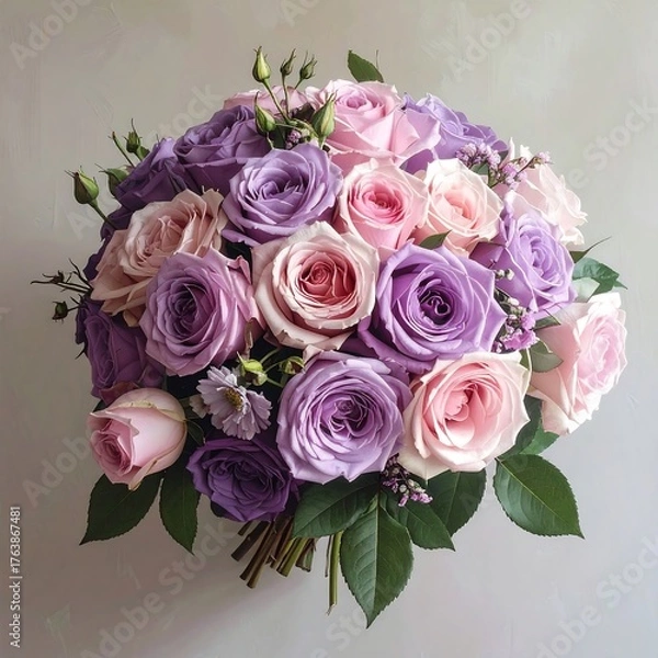 Obraz Close-up of a bouquet showcasing various shades of roses