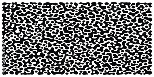Obraz Abstract Pattern Background Dotted Black and White Organic Shapes Endless Vector Texture