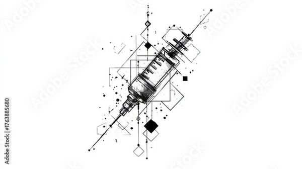 Fototapeta Abstract syringe design