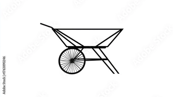 Fototapeta Simple garden cart illustration