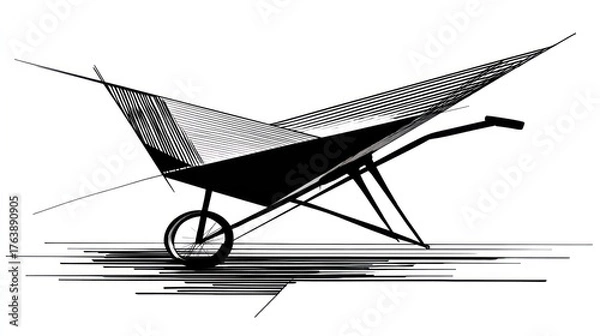 Fototapeta Abstract wheelbarrow design