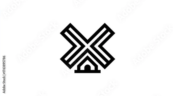 Fototapeta Abstract windmill design