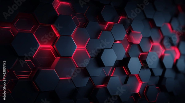 Obraz abstract background with hexagons
