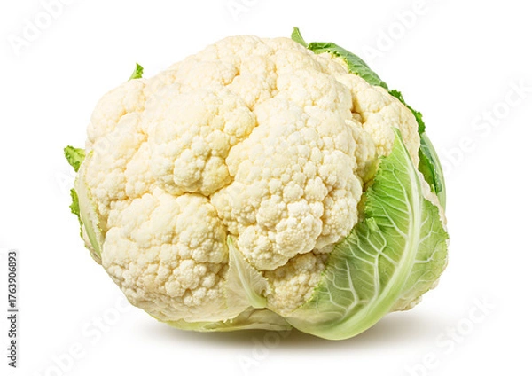 Obraz Cauliflower isolated on white background with clipping path