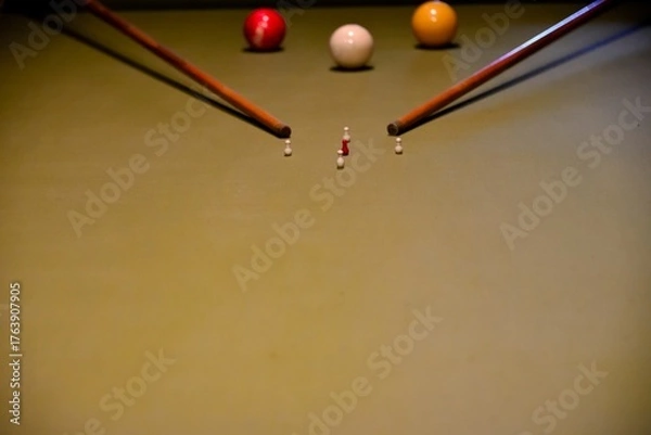 Fototapeta éléments du jeu de billard