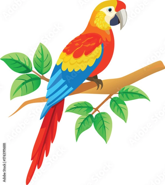 Obraz parrot on a branch