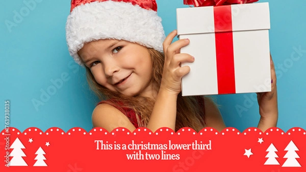 Fototapeta Christmas Tree Lower Third