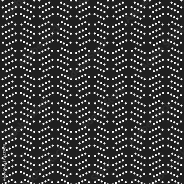Fototapeta Geometric vector pattern with dotted white elements. Geometric modern ornament Seamless abstract background