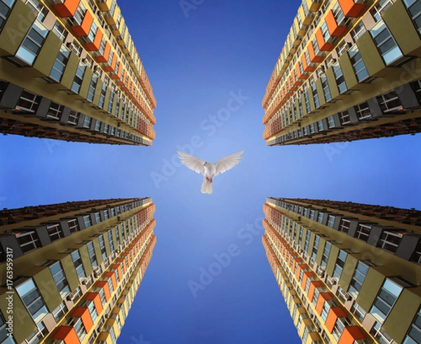 Obraz fantasy on the theme of the urban environment