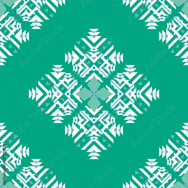 Obraz Modern Ethnic Green Color Pattern
