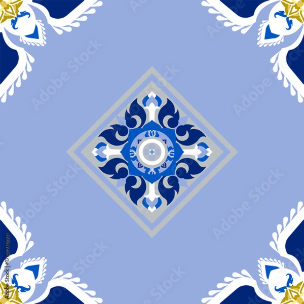 Obraz Thai style fabric pattern traditional 