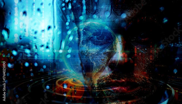 Fototapeta abstract background with water drops