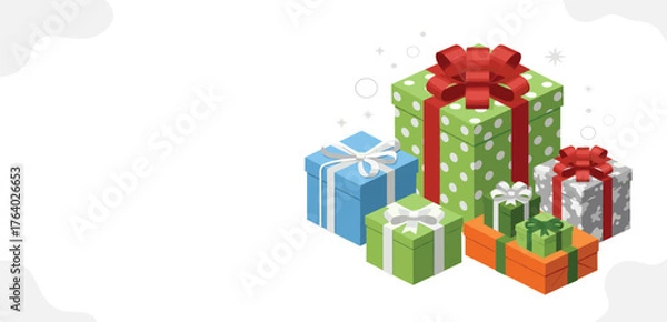 Fototapeta Comprehensive illustration set of a young woman graduate in a cap and gown with multiple views and emotions