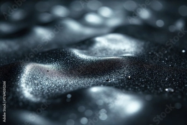 Fototapeta Liquid Metal Swirl Flowing, molten metallic substance creating elegant, smooth, and shimmering spiral patterns. A close up of flowing, molten liquid metal forming smooth, elegant spiral patterns.