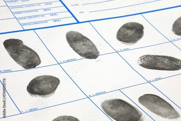 Obraz Fingerprints on a background report 