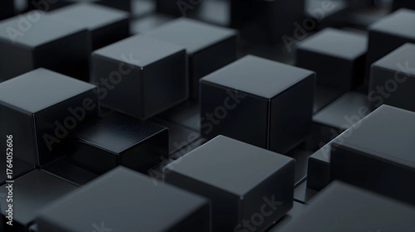 Fototapeta Dark geometric cubes