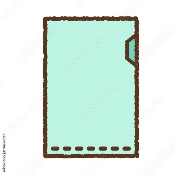 Fototapeta 手書き風の単品アイコンイラスト　ファイル