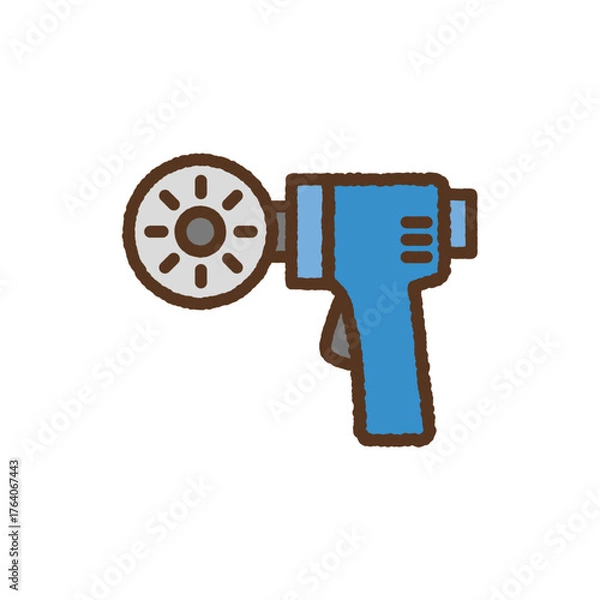 Fototapeta 手書き風の単品アイコンイラスト　電動カッター