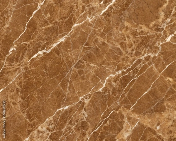 Obraz Rich Brown Marble Texture: High-Resolution White Veining Luxury Background