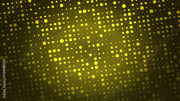 Obraz 大小さまざまなランダムドット背景（金）
