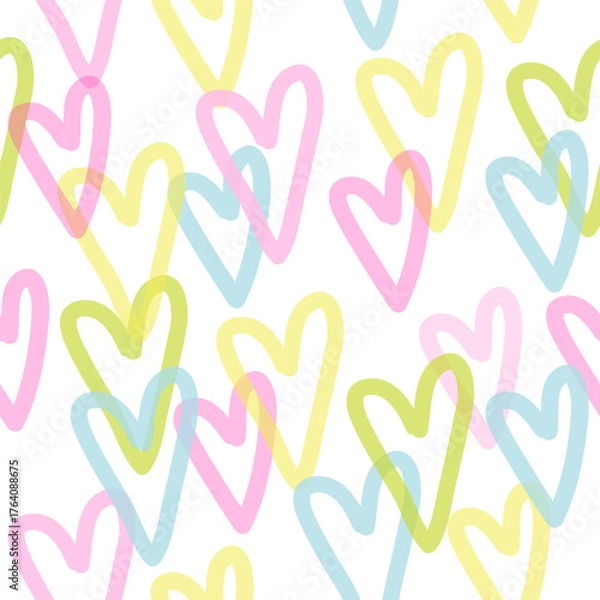 Obraz Valentine Loving hearts Seamless pattern Design