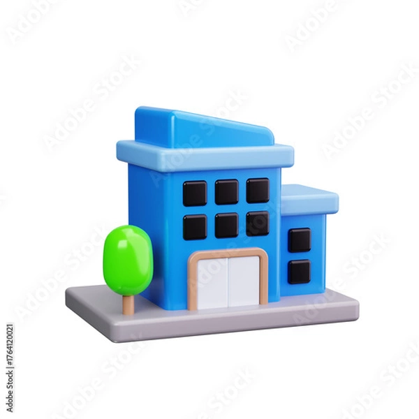 Obraz office 3d render icons