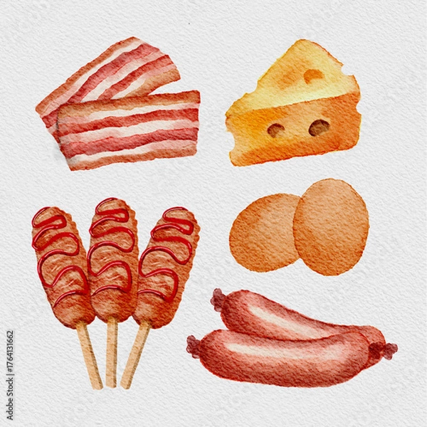 Obraz set of breakfast