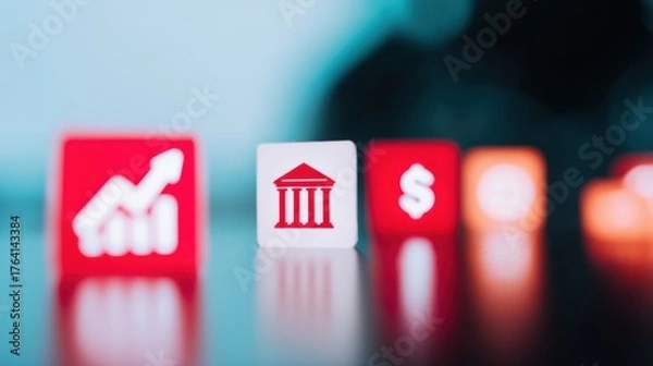 Fototapeta Modern Digital Finance Solutions Professional Banking and Investment Planning for Business Growth and Data-Driven Allocation