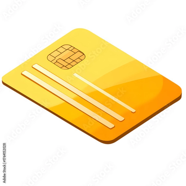 Fototapeta A credit card isolated on a white background