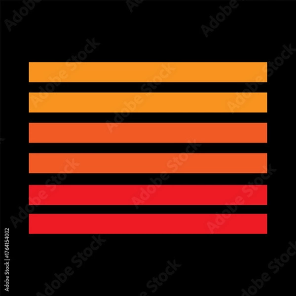 Obraz vector illustration retro color, easter theme, bright color, black background