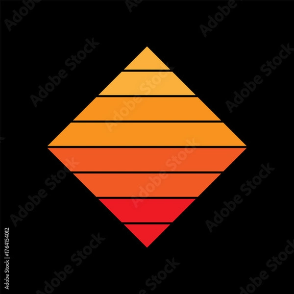 Obraz vector illustration retro color, easter theme, bright color, black background