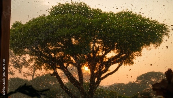 Obraz sunset in the forest