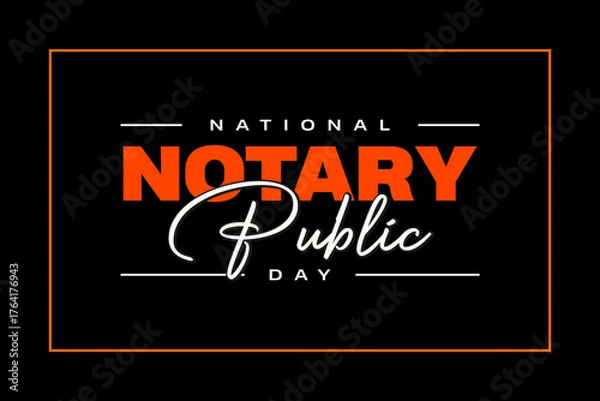 Fototapeta Notary Public Day holiday concept vector