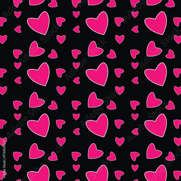 Obraz seamless background with hearts