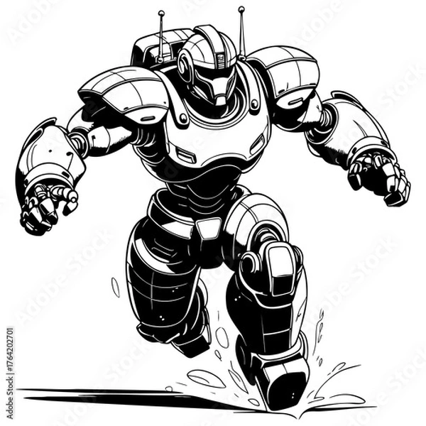 Fototapeta Futuristic Armored Mech